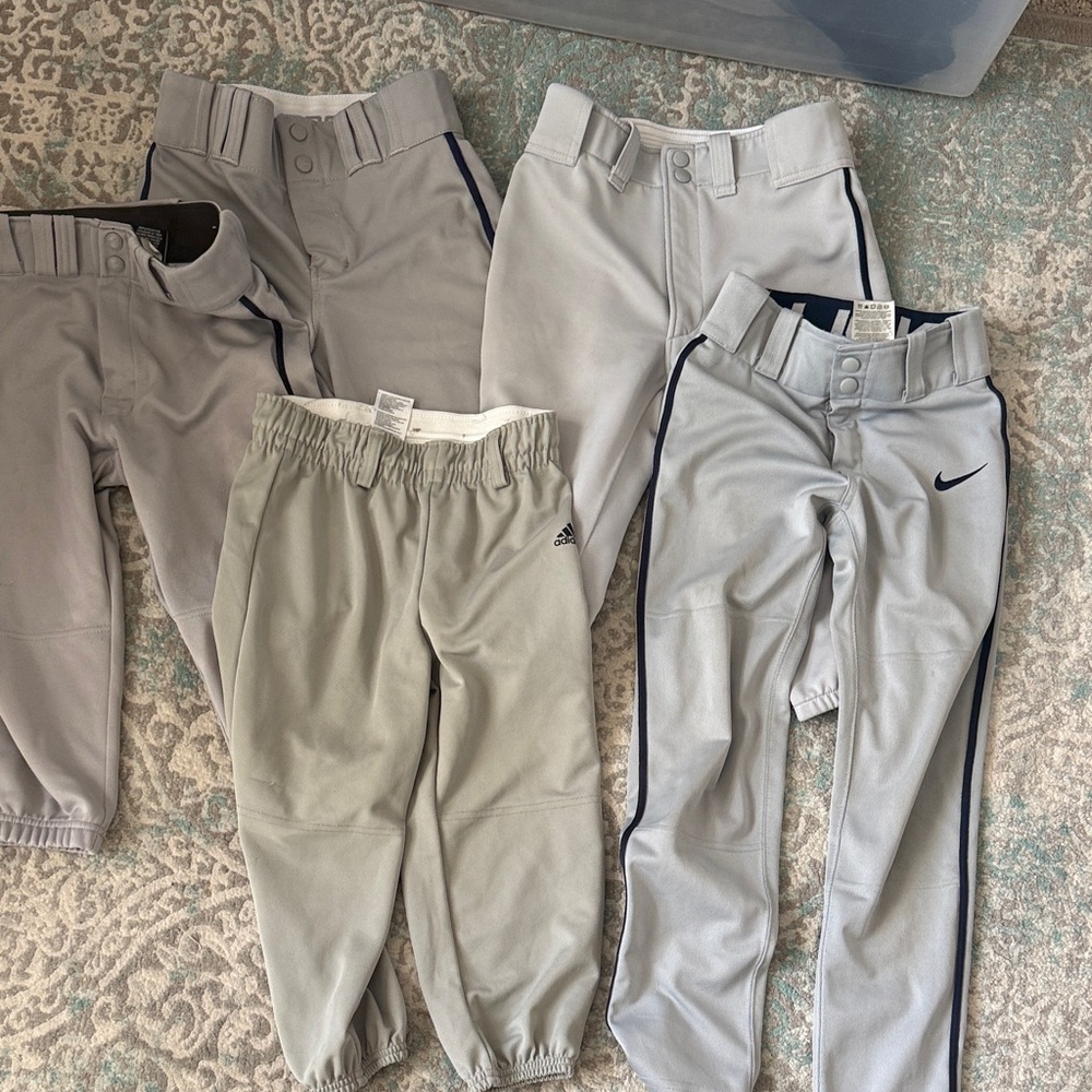 Nike & Adidas Kids Grey Baseball Pants - Light Grey